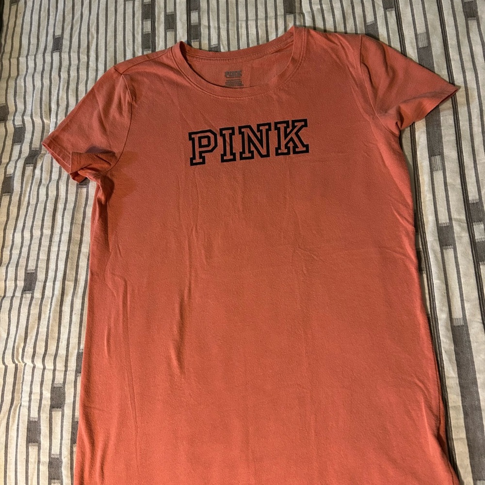 PINK Victoria's Secret Women's Orange Tee